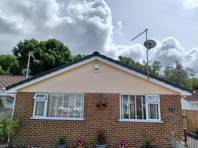 New Dry Verge System Fitted on a Bungalow in West Moors After Photo - Bournemouth Roofing Dorset Poole Christchurch