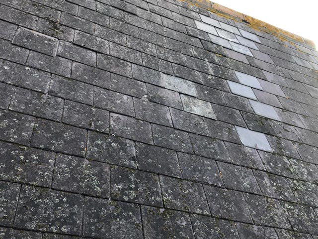 Roof Repairs carried out to Slated Outbuilding After Close-up - Bournemouth Roofing Dorset Poole Christchurch