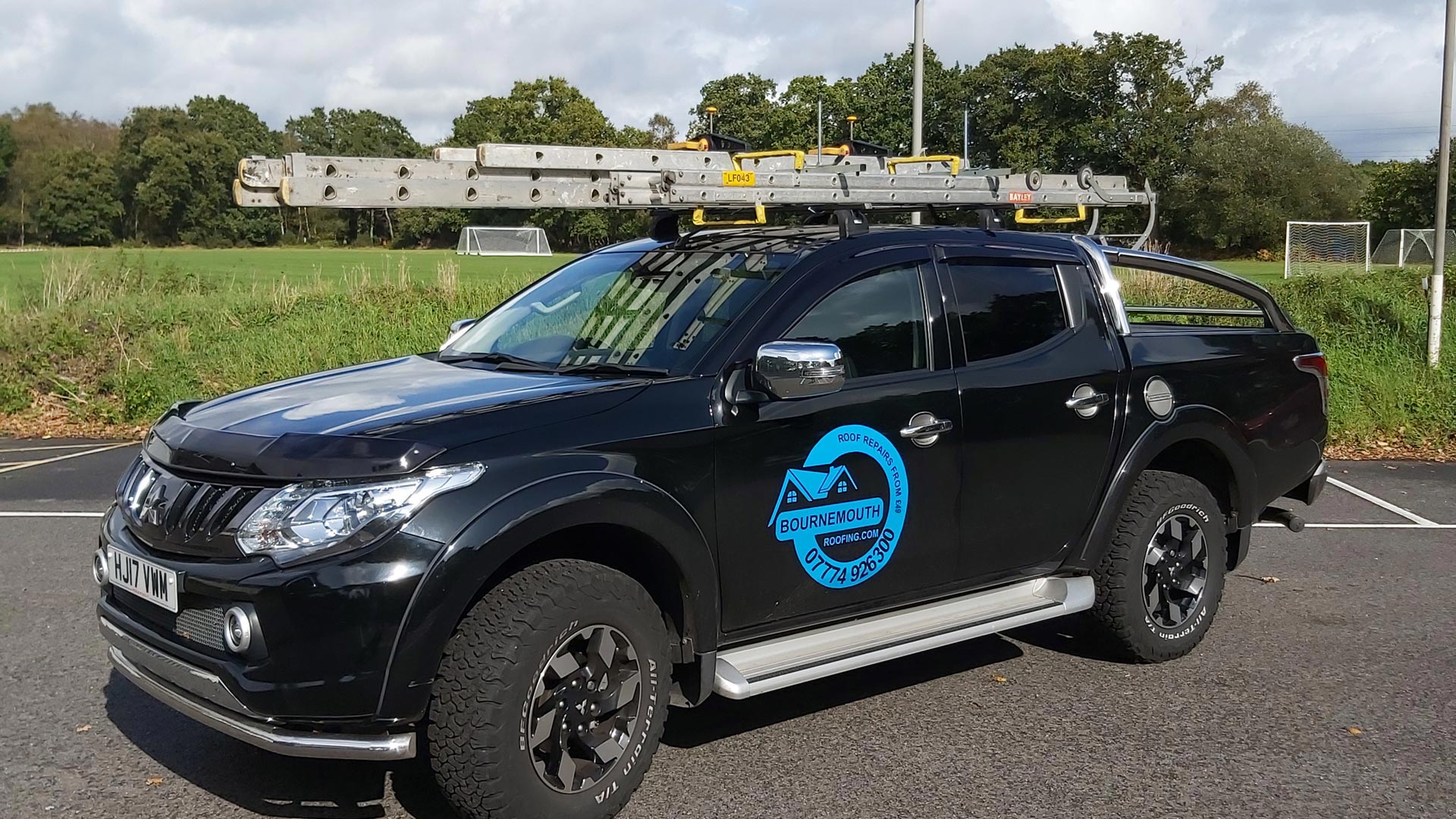 The Truck with Logo - Bournemouth Roofing Dorset