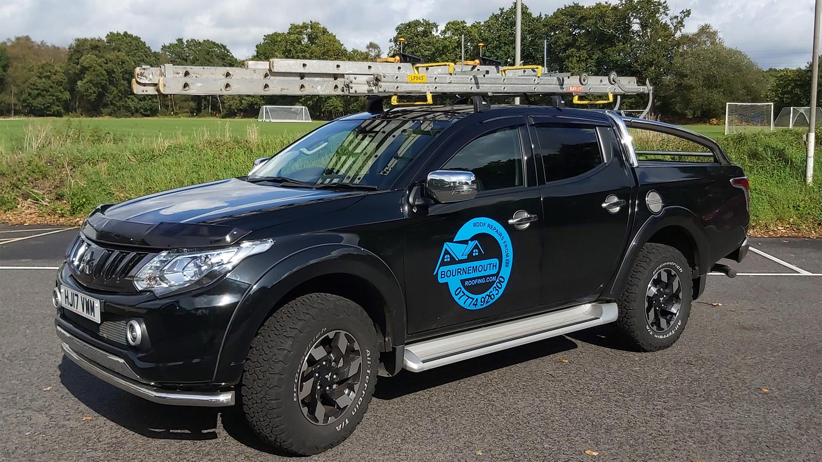 The Truck with Logo - Bournemouth Roofing Dorset